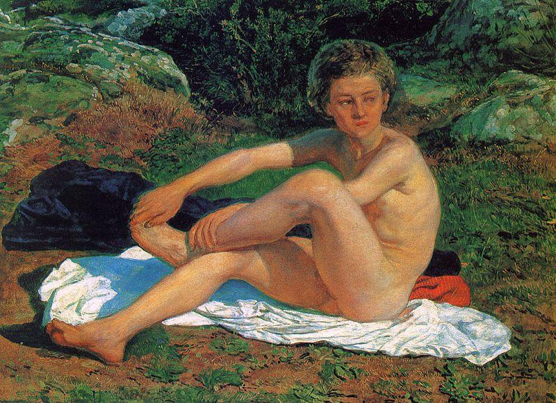 Alexander Ivanov Nude Boy oil painting image